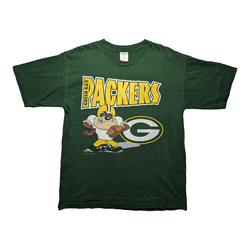 Green Bay Packers Taz 1997 Looney Tunes T-Shirt (L) - Maxi's Sports Vintage