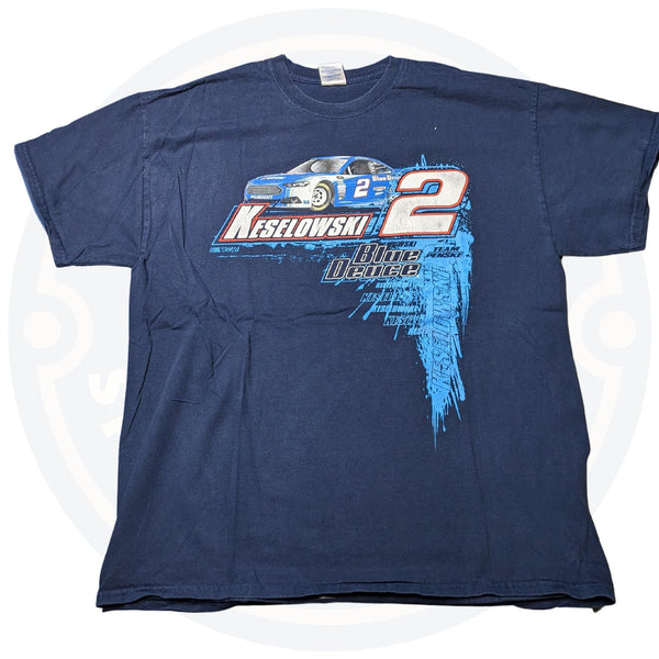 Keselowski Blue Deuce #2 Nascar T-Shirt (XL) - Maxi's Sports Vintage