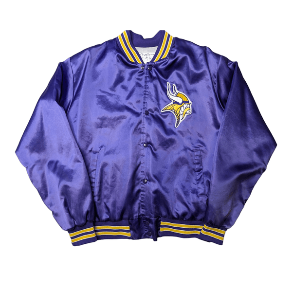 Minnesota Vikings Chalk Line Button Up Jacket (XL) - Maxi's Sports Vintage