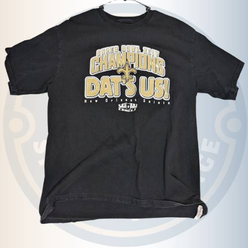 New Orleans Saints Superbowl XLIV Champions DAT'S US Large T-Shirt - Maxi's Sports Vintage