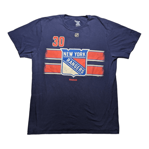 New York Rangers Henrik Lundqvist #30 T-Shirt (L) - Maxi's Sports Vintage