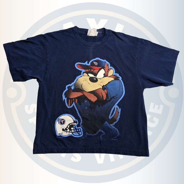 Tennessee Titans Tasmanian Devil NFL Medium T-Shirt - Maxi's Sports Vintage