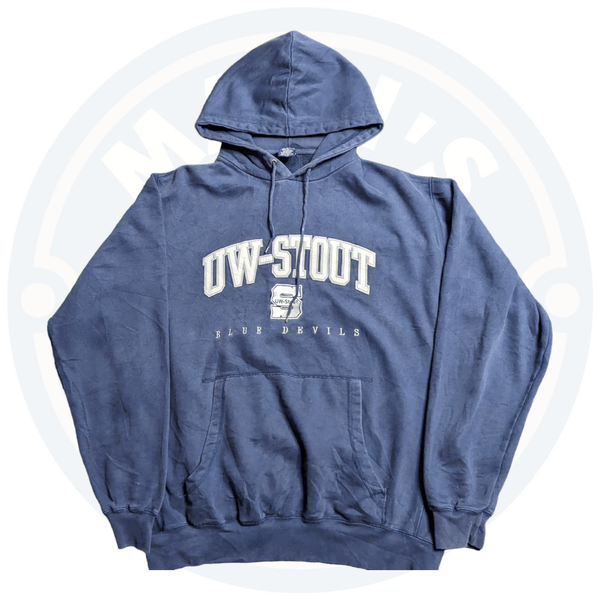 UW-Stout Blue Devils Hoodie (XL) - Maxi's Sports Vintage