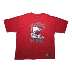 Wisconsin Badgers Helmet Starter T-Shirt (2XL) - Maxi's Sports Vintage