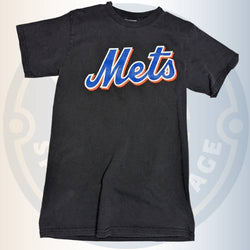 Men's Majestic MLB New York Mets Carlos Delgado Black T-Shirt